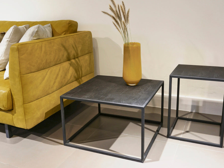 STEEL corner table 55 Black