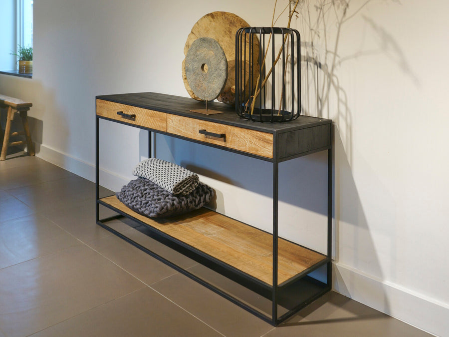 STEEL console table