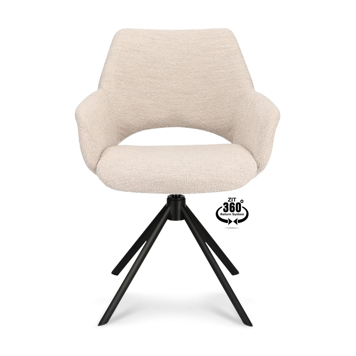 Soka Dining Chair | Black 360˚ Return System | Natural