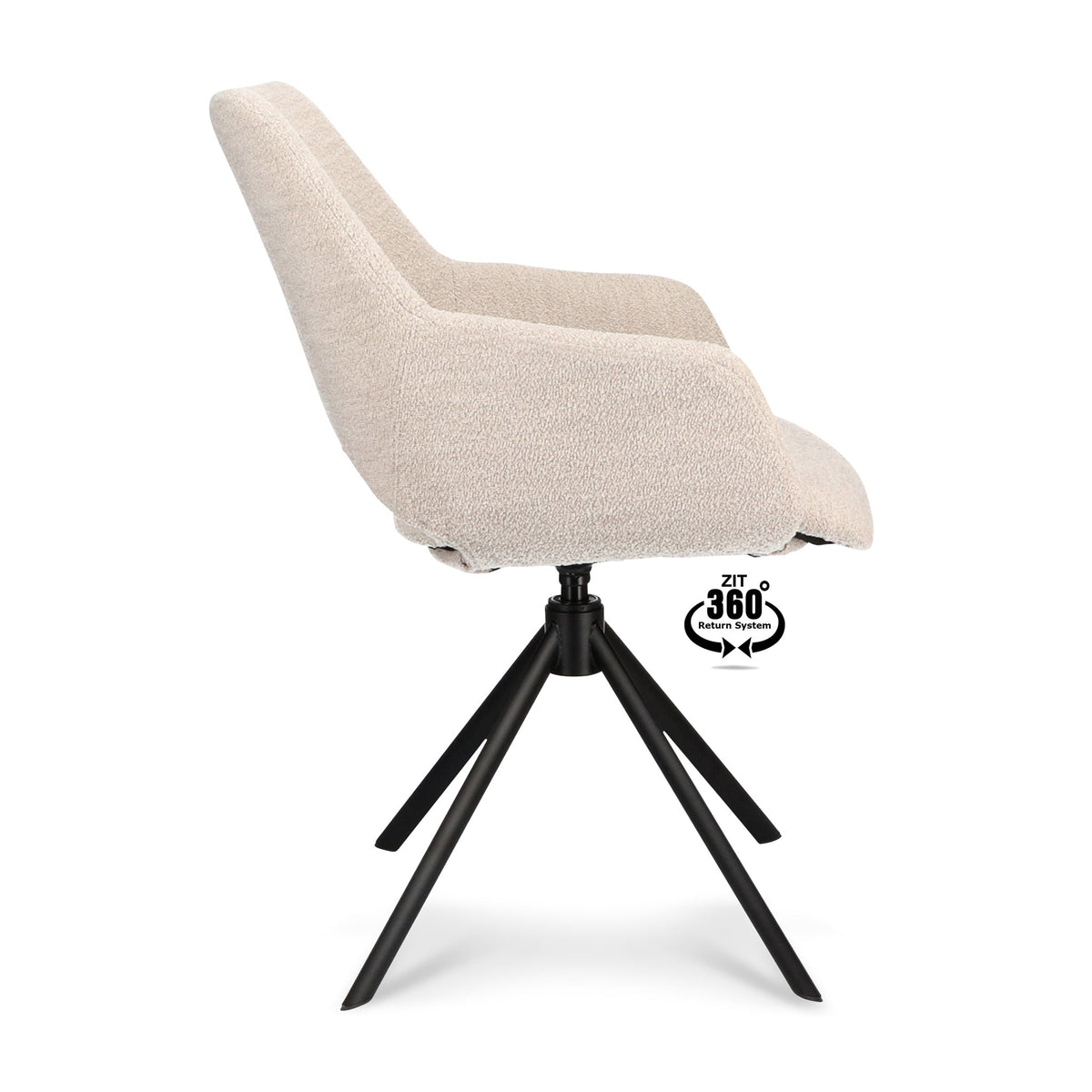 Soka Dining Chair | Black 360˚ Return System | Natural