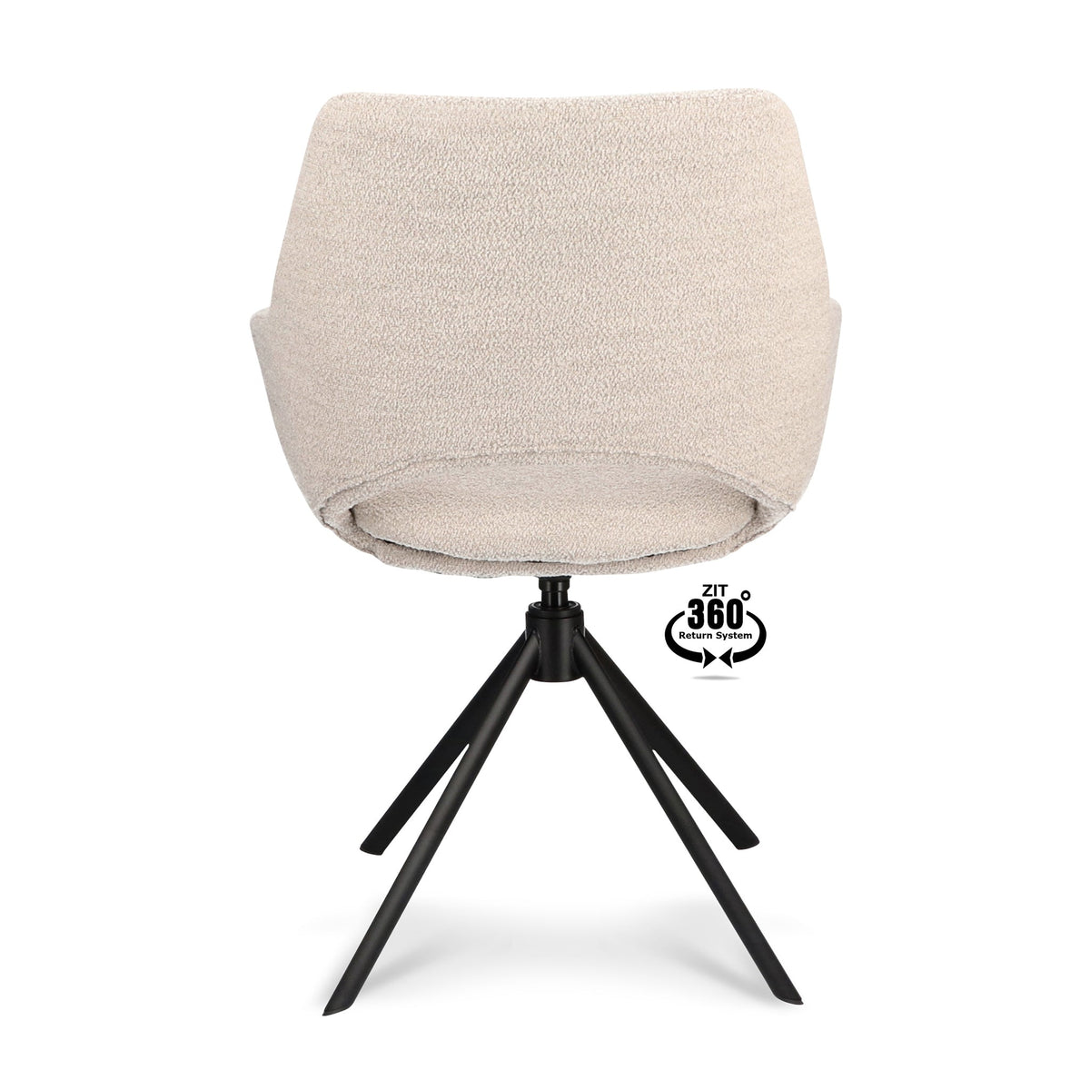 Soka Dining Chair | Black 360˚ Return System | Natural