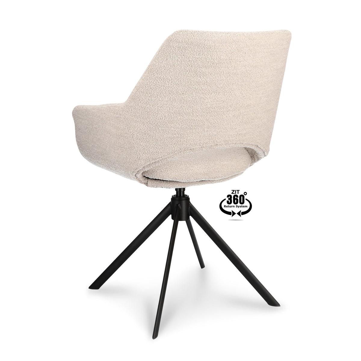 Soka Dining Chair | Black 360˚ Return System | Natural
