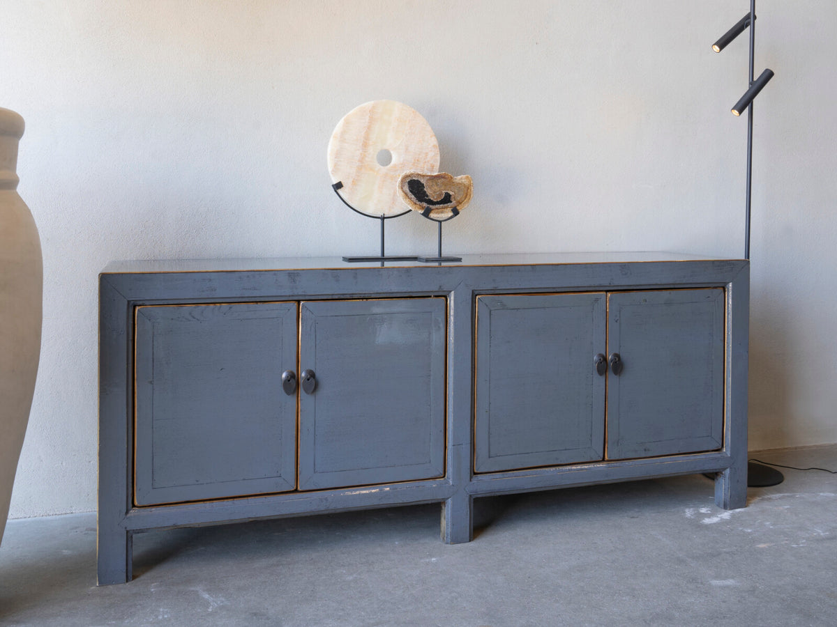 Low TV Dresser Kaat 180 ORIENTAL Lacquer Pigeon Grey – image 2