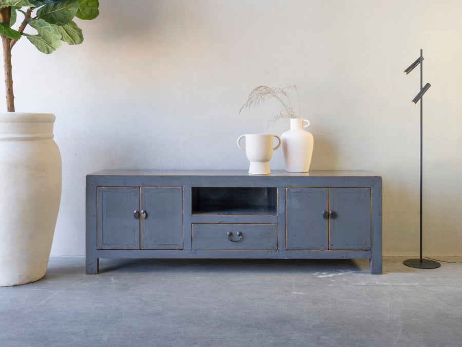 Low TV Dresser Jolie 180 ORIENTAL Lacquer Pigeon Grey