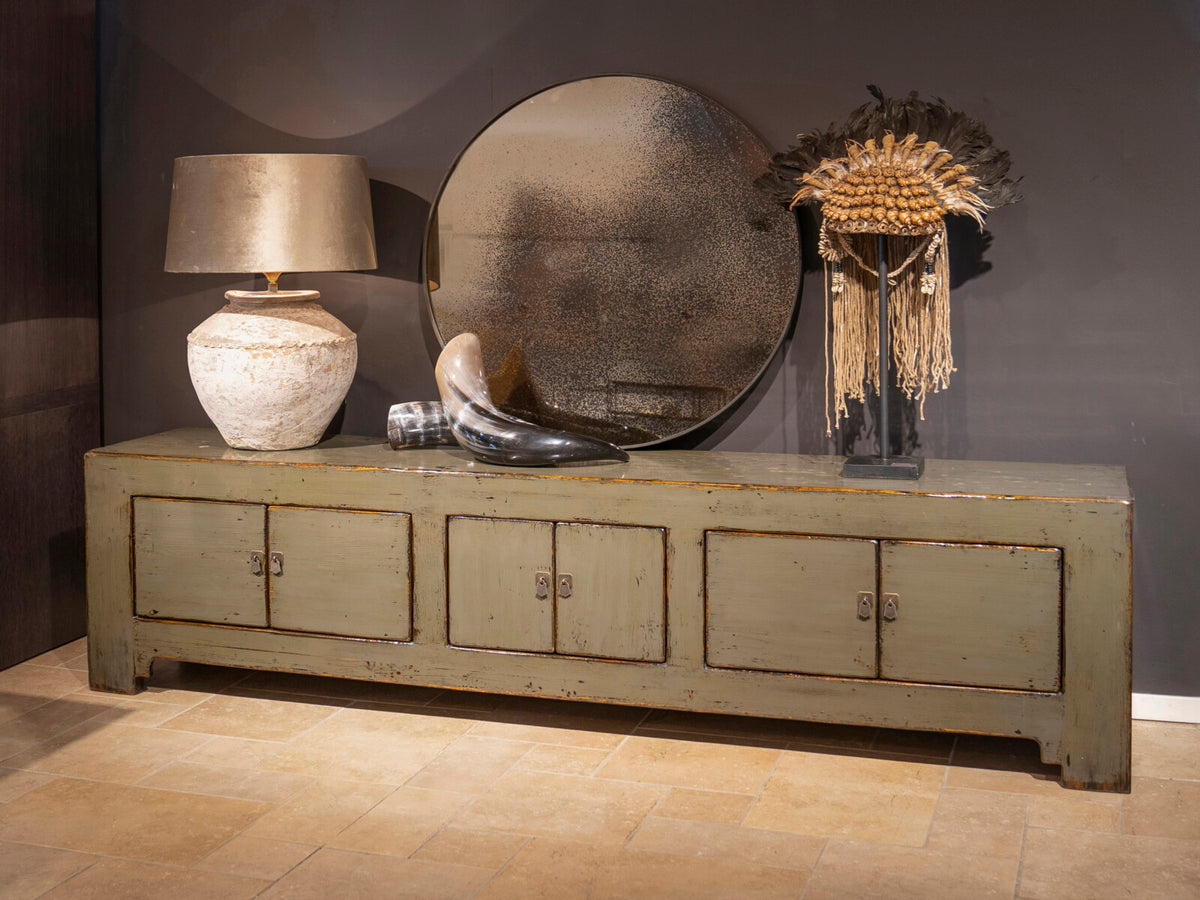 Low TV Dresser Peer 230 ORIENTAL Lacquer Dark Green – image 2
