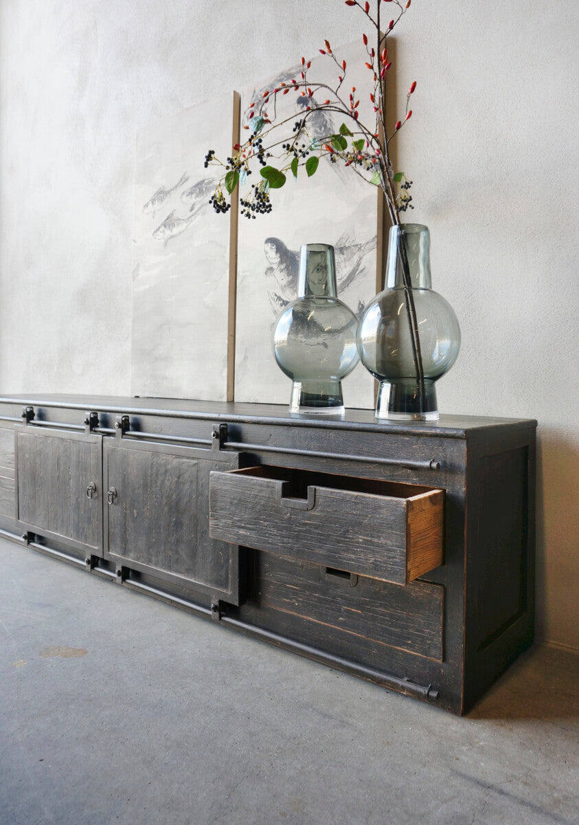 TV Sideboard BARN Olm 240 Black – image 4