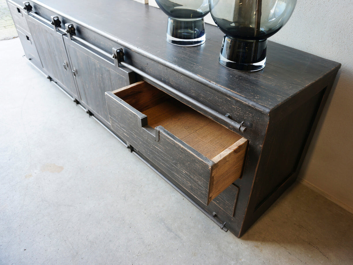 TV Sideboard BARN Olm 240 Black – image 6