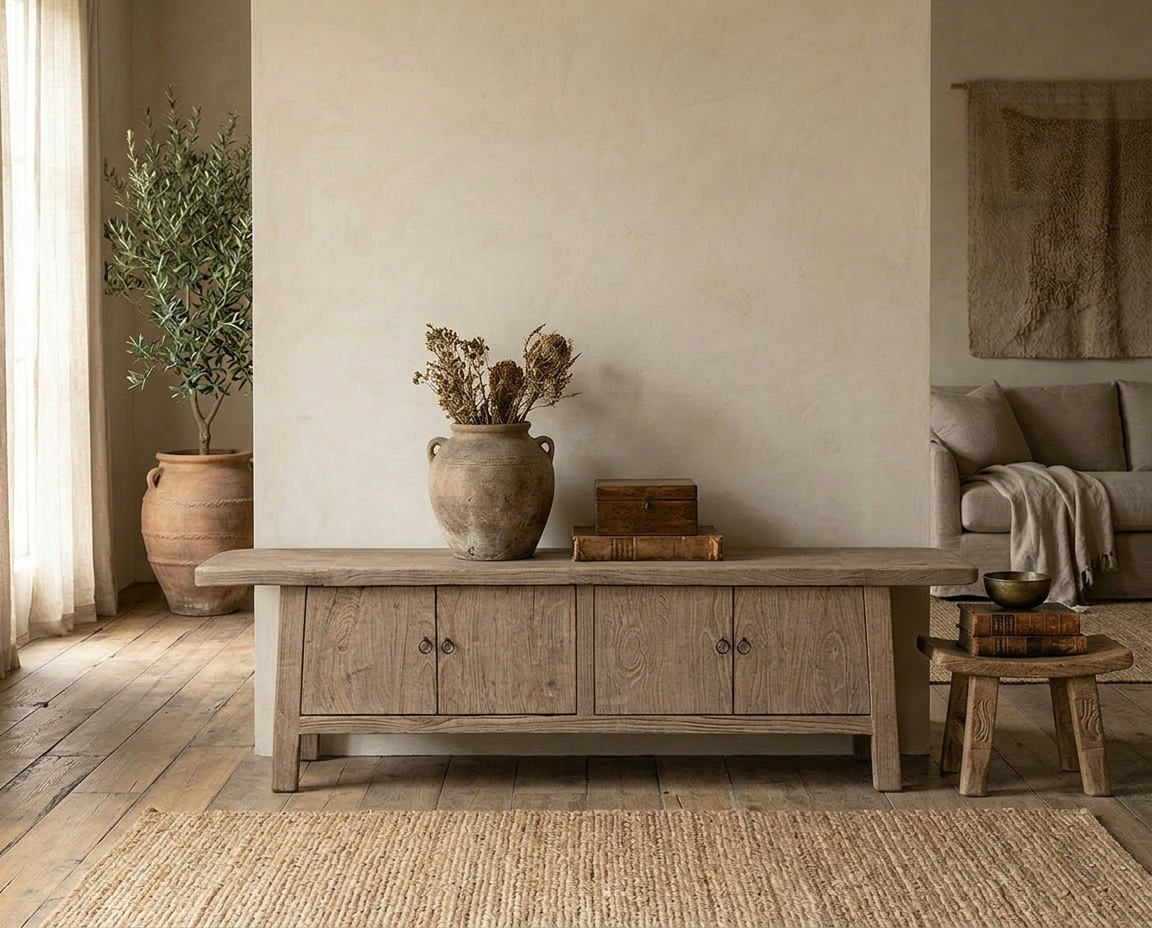 TV cabinet Elm Wood - 4 doors