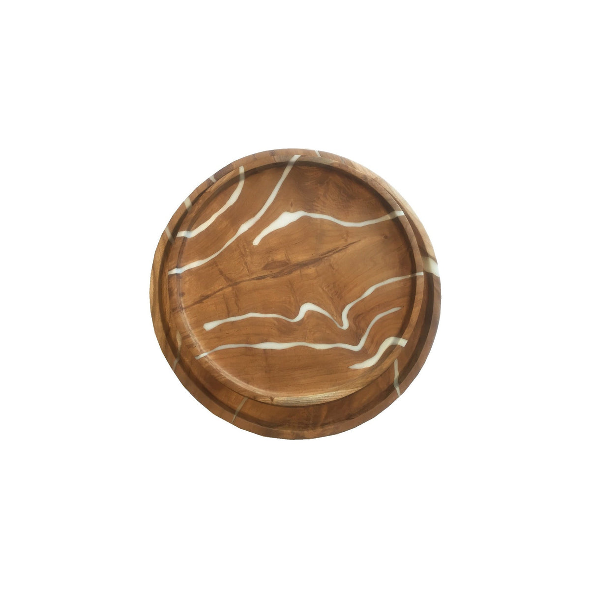Teak Cream Tray Ø30cm & Ø35cm | Set of 2