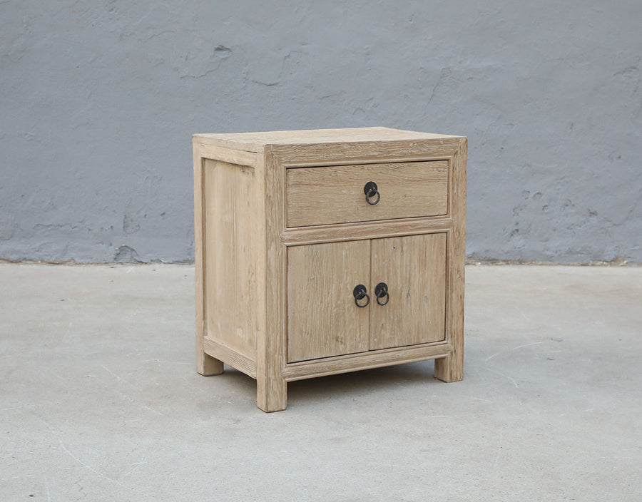 Bedside table 1 drawer 2 doors low