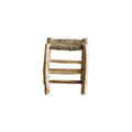 STOOL | EUCALYPTUS WOOD AND PALM LEAVES | H 30 CM