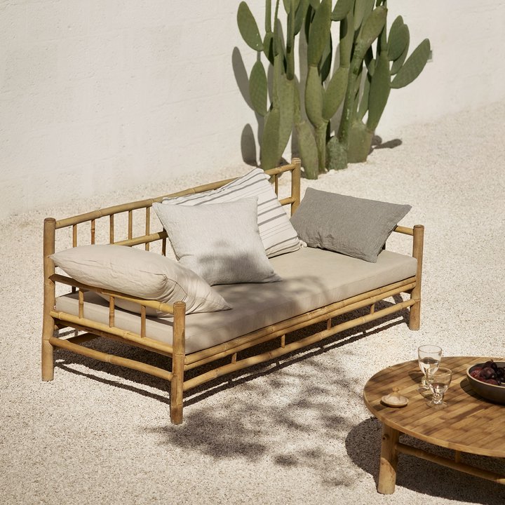 Bamboo couch | 190 x 74 x 34/80 cm | Excl mattress
