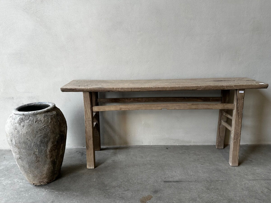 Old weathered wall table