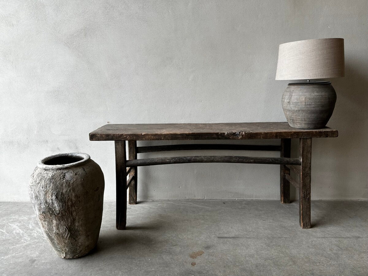 Old weathered wall table