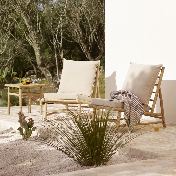 BAMBOO LOUNGE CHAIR | WITH CUSHION